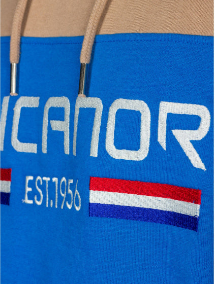 Rucanor Trevor pulover hoodie moški modri bež size xl