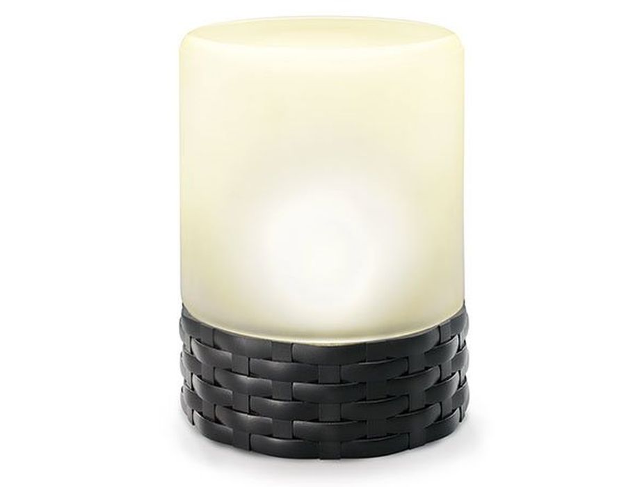 ESOTEC Garden lamp candlelight Rattan Zonne-Energie