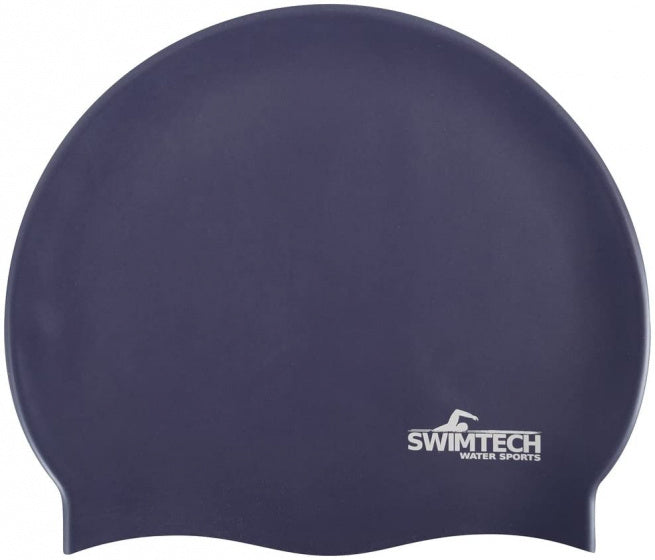 SwimTech Bathing Cap Silicone One-Size Navy Blue