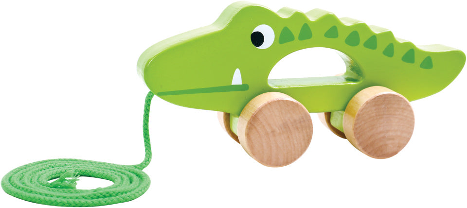Toky Toy Crocodile Trätrek Bild 18 månader grön