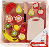 Toky Toy wooden fruit box with cutting window 21-piece