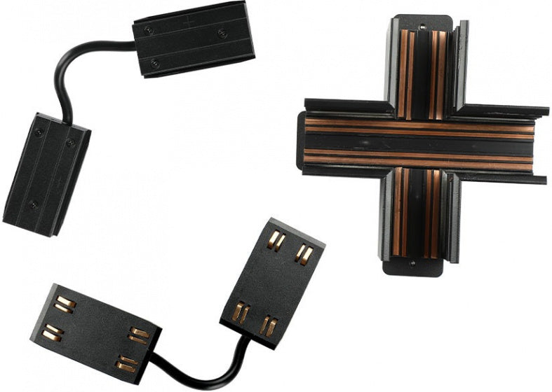 Connettore trasversale V-TAC Magnetrails IP20 Acciaio Nero