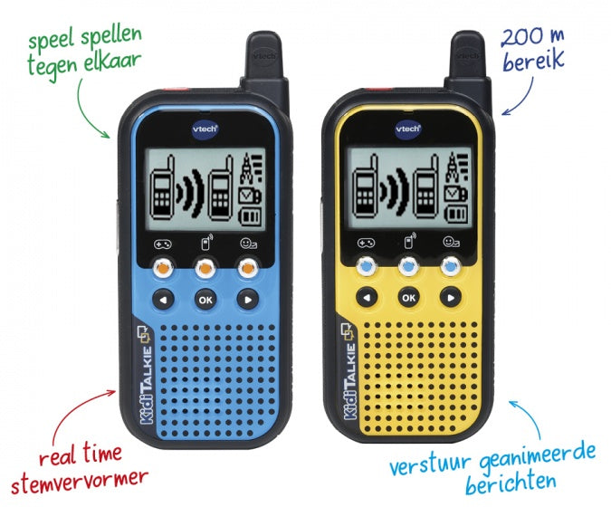 Vtech Walkie Talkie KidITalkie 27,9 cm modrá žlutá 2 kusy