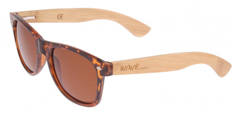 Wave Hawaii occhiali da sole Bamboo Taka Unisex Blank Brown