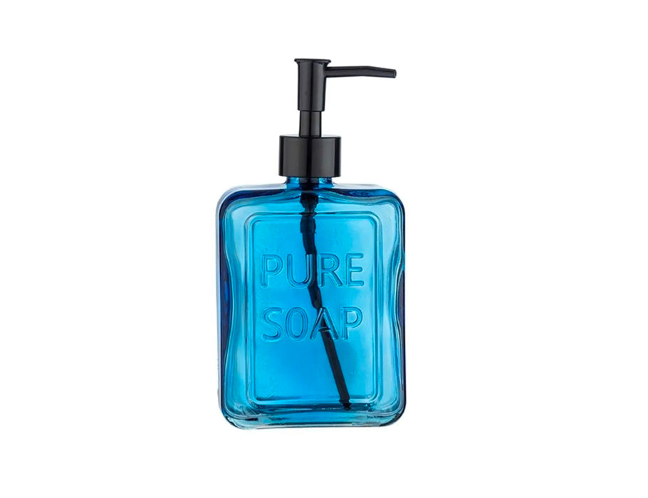 Pompa sapone Wenko in vetro blu 550 ml