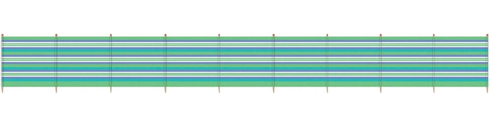 Pare-brise Yello 10 poteaux 120 x 610 cm bleu vert